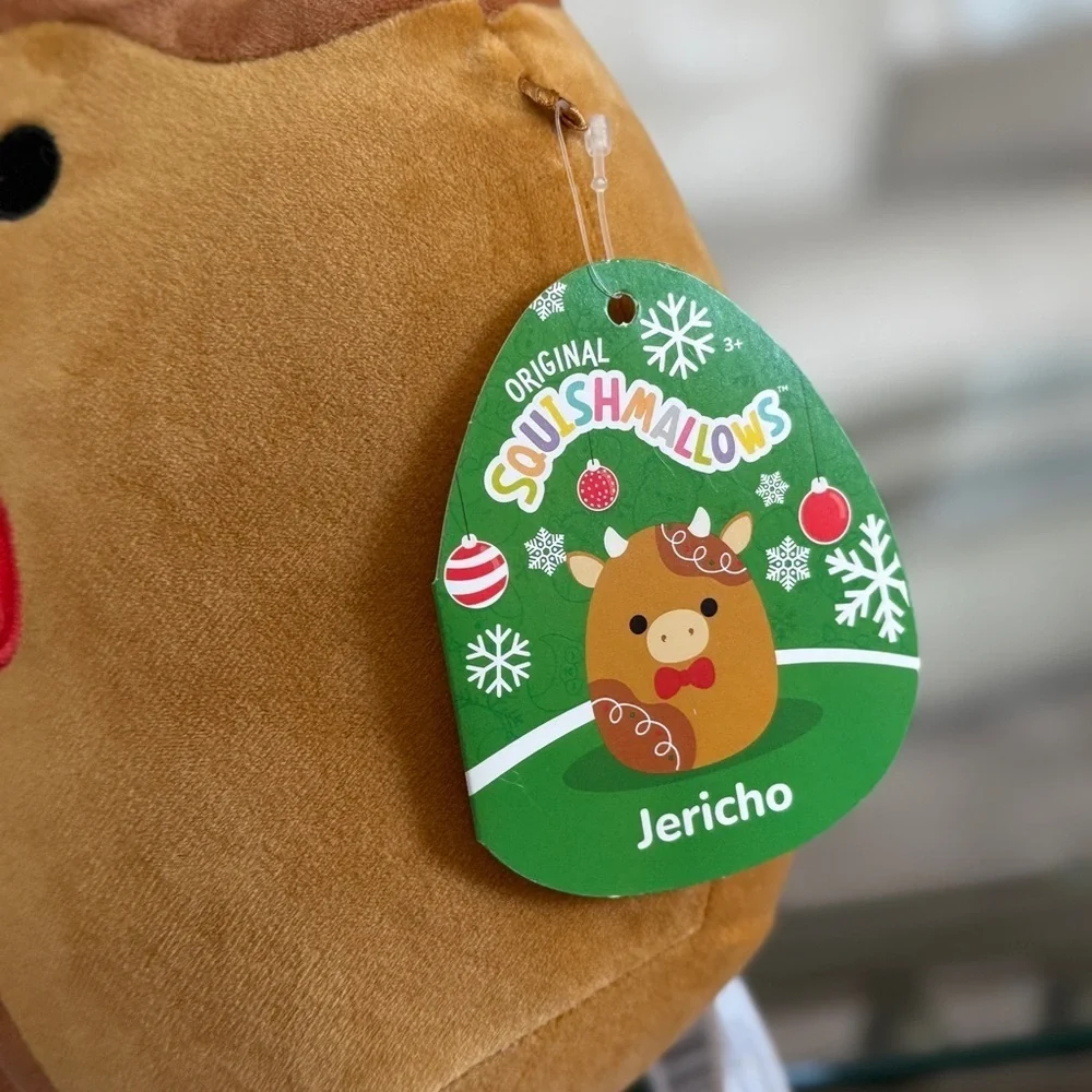 Squishmallows | Jericho | Brown Plush with Red Bow - Picture 3 of 7